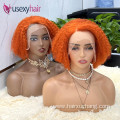 Unprocessed 100% human hair full lace wig alibaba he lace frontal orange wigs raw Indian hair wigs from India wholesale vendor